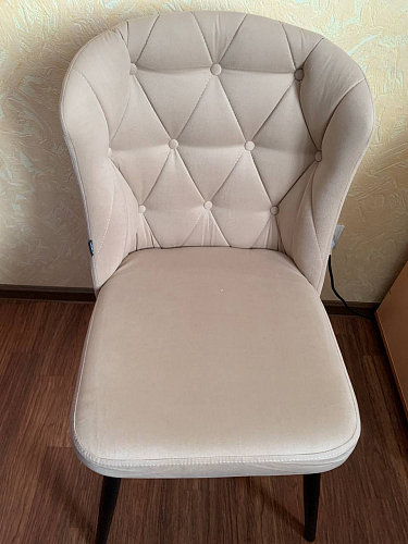 Стул на металлокаркасе Алиссум серо-лиловый velutto 49 / белые ножки фото покупателя 2