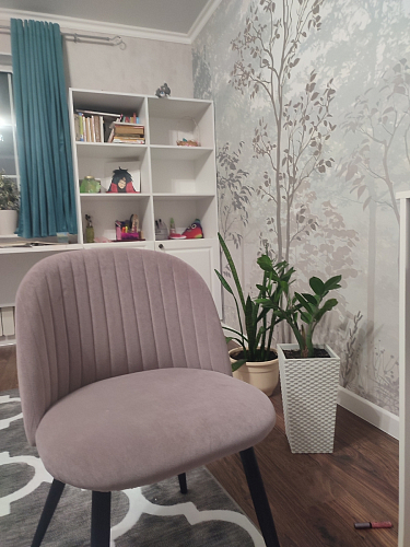 Стул на металлокаркасе Gabi 1 темно-серый / черный фото покупателя 68