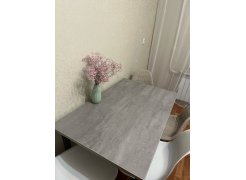 Деревянный стол Лота Лофт 120(160)х75 черный матовый / бетон светлый фото покупателя 152