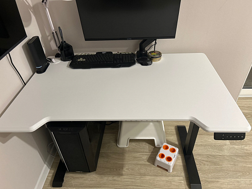 Компьютерный стол Маркос 140х80 тауп / черный фото покупателя 44