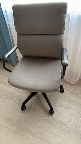 Компьютерное кресло Benefit/Бенефит флок серый 29 фото покупателя 48