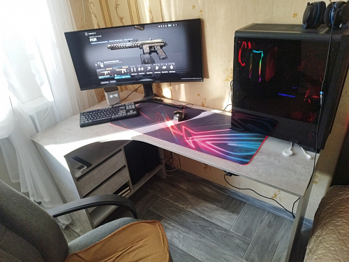 Письменный стол СПм-25 правый белый  - Уцененный экземпляр фото покупателя 45