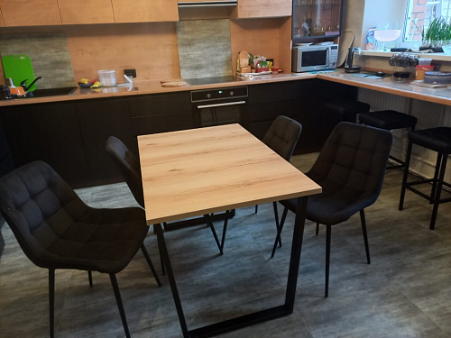 Стол раскладной Лота Лофт 120 25 мм юта / черный матовый фото покупателя 540