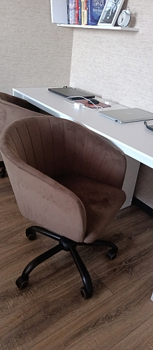 Компьютерное кресло Тибо светло-коричневый / белый фото покупателя 156