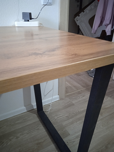 Деревянный стол Лота Лофт 120х75 белый матовый / дуб крафт золотой фото покупателя 676