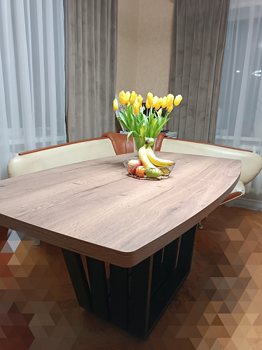 Деревянный стол Эудес 160(205)х90 сабия / черный фото покупателя 25