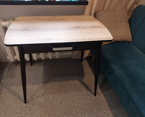 Стол Вики 90х60х77 делано / черный фото покупателя 6