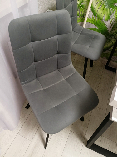 Стул на металлокаркасе Чилли К черный / зеленый фото покупателя 234