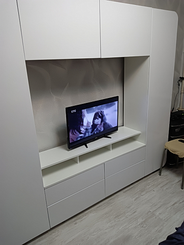 Готовая гостиная Румба белый / белый глянец  - Уцененный экземпляр фото покупателя 66