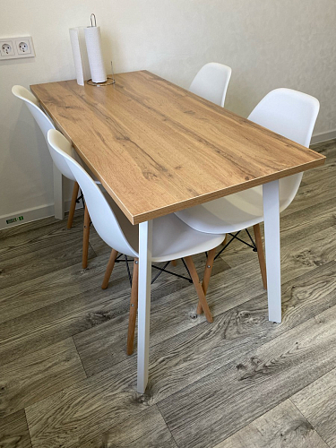 Стол Тринити Лофт 120 32 мм дуб галифакс табако / черный матовый фото покупателя 873