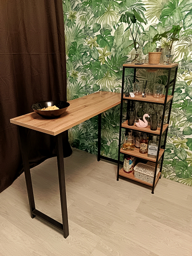 Барная стойка Дилан Лофт 120х60х90 бетон фото покупателя 79