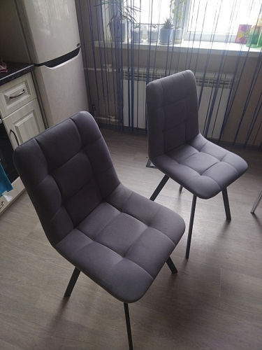 Стул на металлокаркасе Чилли синяя ткань / белый фото покупателя 1048