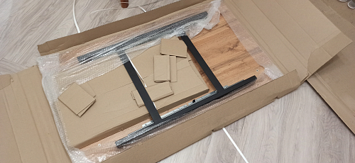 Деревянный стол Лота Лофт 120х75 белый матовый / дуб крафт золотой фото покупателя 1000