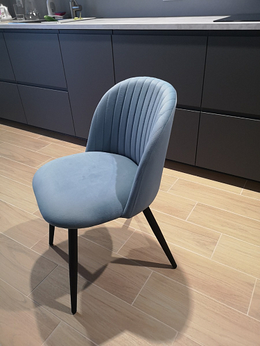 Стул на металлокаркасе Gabi 1 light blue / black / gold фото покупателя 7