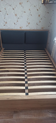 Двуспальная кровать Клауд 160х200 парящая дуб крафт золотой / антрацит фото покупателя 60