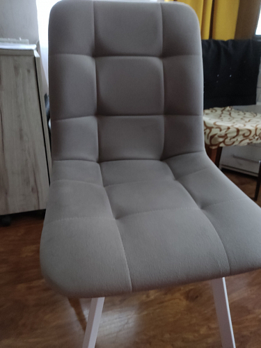 Стул на металлокаркасе Чилли К светло-серый велюр / черный каркас фото покупателя 653