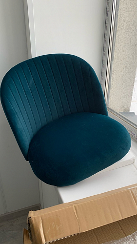 Стул на металлокаркасе Gabi dark beige / black / silver фото покупателя 337