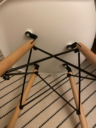 Пластиковый стул Eames PC-015 серо-голубой / дерево фото покупателя 96