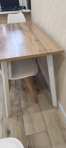 Стол Тринити Лофт 120 32 мм дуб галифакс табако / черный матовый фото покупателя 36