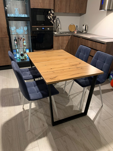 Стол Лота Лофт 140 25 мм черный матовый / бетон фото покупателя 76