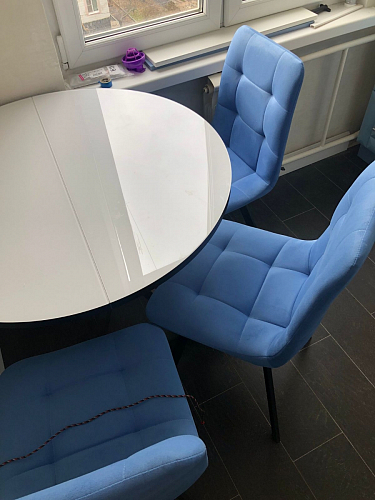 Стул на металлокаркасе Чилли зеленый / белый каркас фото покупателя 163