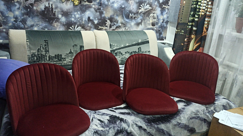 Стул на металлокаркасе Gabi dark beige / black / silver фото покупателя 112