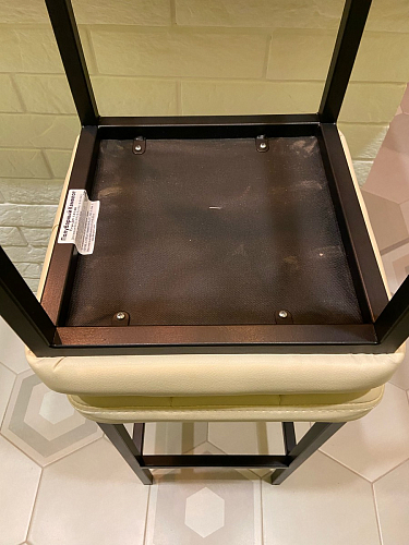 Барный стул Лофт кожзам темно-серый / черный матовый фото покупателя 123