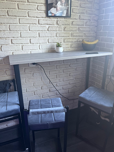 Барная стойка Дилан Лофт 120х40х98 дуб делано темный фото покупателя 17