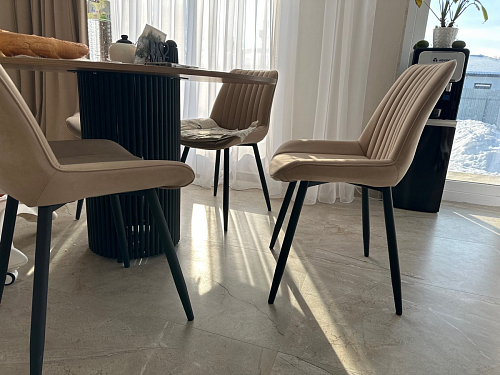 Стул на металлокаркасе Седа К латте / черный фото покупателя 192