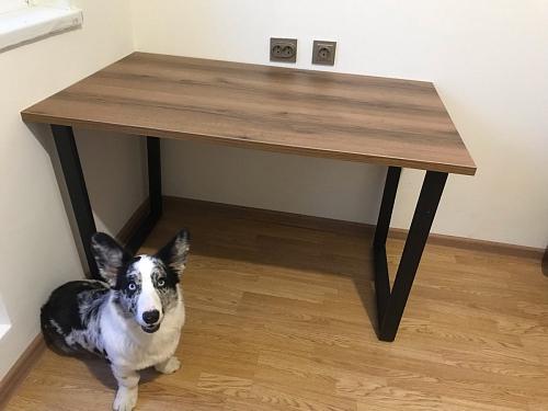 Стол Лота Лофт 140 25 мм черный матовый / бетон фото покупателя 598