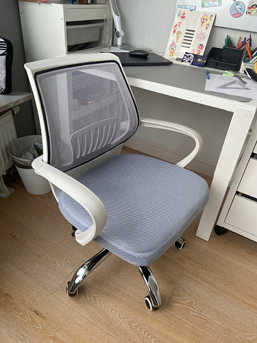 Компьютерное кресло Ergoplus белое / серое фото покупателя 15