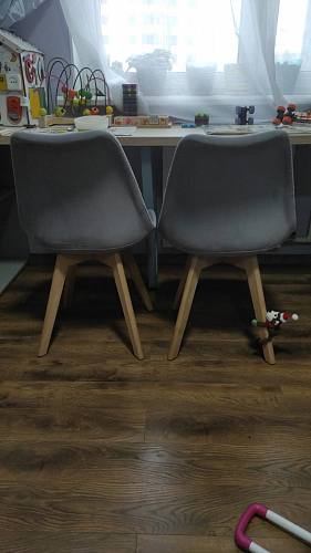 Стул Bonuss blue / wooden legs фото покупателя 24