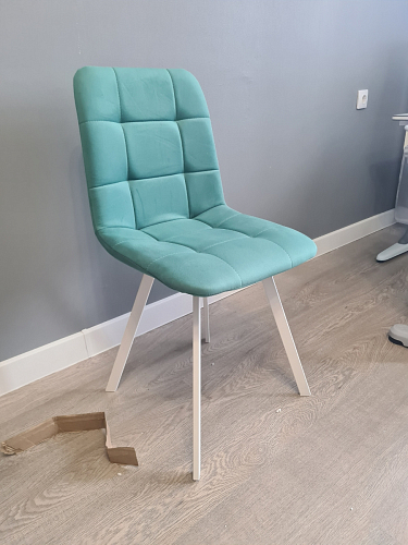 Стул на металлокаркасе Чилли К светло-серый велюр / черный каркас фото покупателя 572