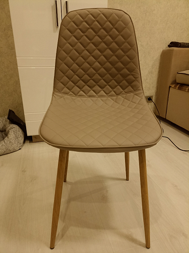 Стул на металлокаркасе Capri dark beige / white фото покупателя 74