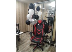 Компьютерное кресло Racer черное / голубое фото покупателя 45