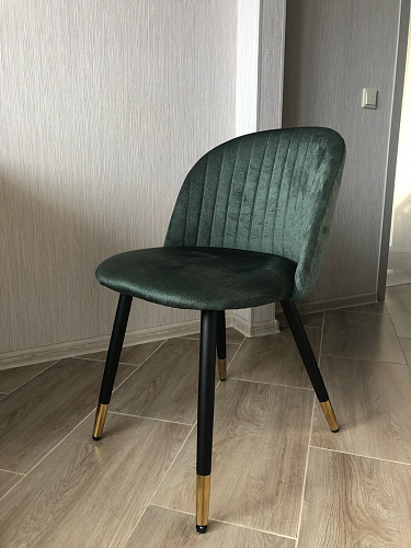 Стул на металлокаркасе Gabi 1 light purple / black / gold фото покупателя 53