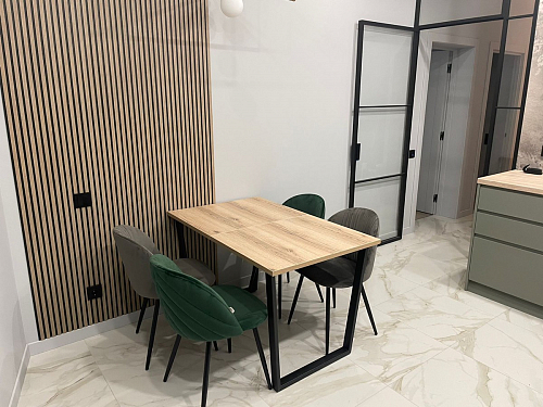 Стол раскладной Лота Лофт 120 25 мм юта / черный матовый фото покупателя 503