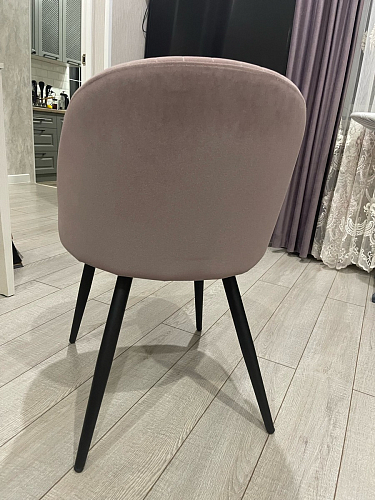 Стул на металлокаркасе Gabi 1 light purple / black / gold фото покупателя 80