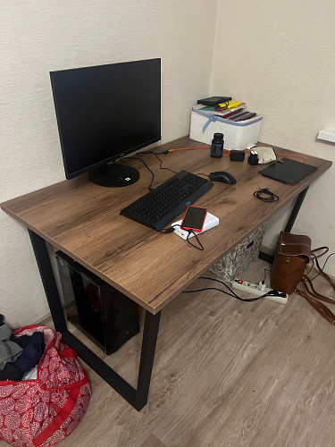 Деревянный стол Лота Лофт 120x75 дуб крафт табачный / черный матовый фото покупателя 707