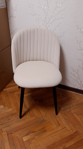 Стул на металлокаркасе Gabi beige / black / gold фото покупателя 882