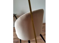 Стул на металлокаркасе Gabi 1 бежевый / черный с серебряными наконечниками фото покупателя 810