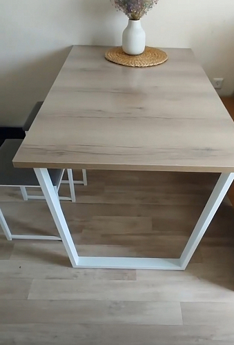 Стол Лота Лофт 140 25 мм черный матовый / бетон фото покупателя 958