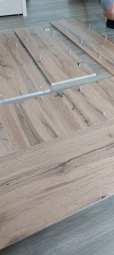 Письменный стол Комфорт 12.71 дуб золотой craft / белая аляска  - Уцененный экземпляр фото покупателя 47