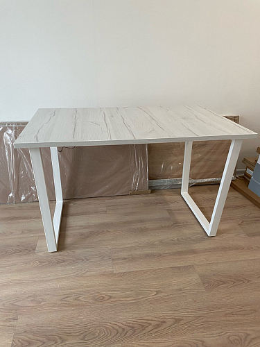 Стол Лота Лофт 120 32 мм бетон / черный матовый фото покупателя 154