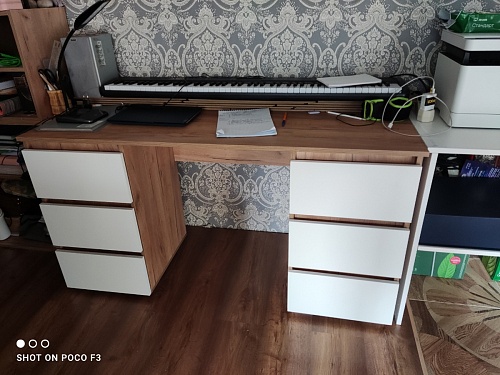 Письменный стол Элла ПС 02 белый / белый фото покупателя 16