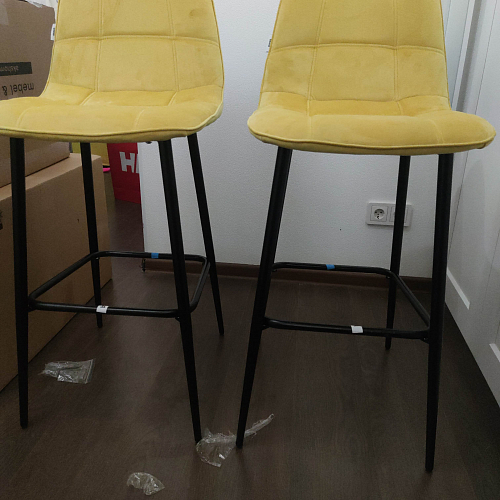 Деревянный стул Rio велюр голубой / бук фото покупателя 3