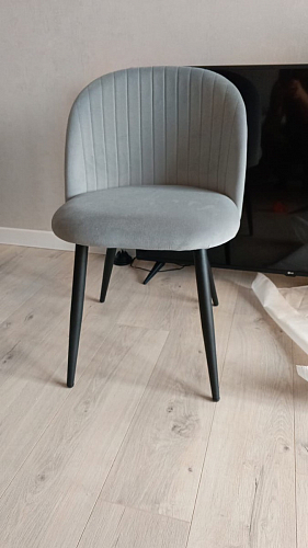 Стул на металлокаркасе Gabi gray / black фото покупателя 87