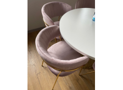 Стул на металлокаркасе Kamelia темно-серый / золотой фото покупателя 63