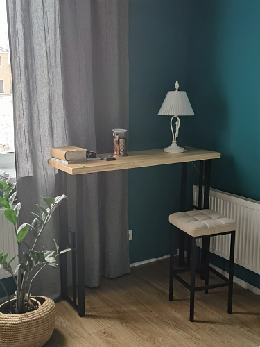 Барный стул Лофт микровелюр катания блэк / черный матовый фото покупателя 23