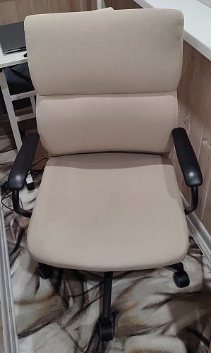 Компьютерное кресло Benefit/Бенефит флок бежевый 7 фото покупателя 6